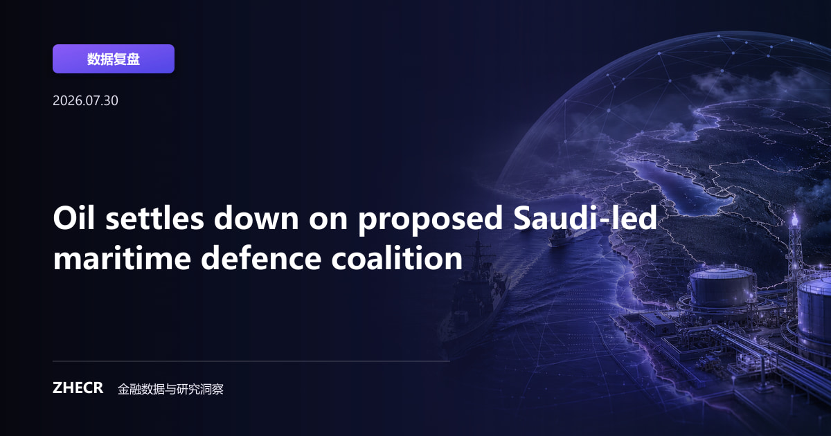 Oil settles down on proposed Saudi-led maritime defence coalition