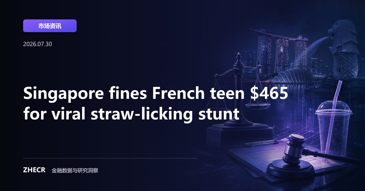 Singapore fines French teen $465 for viral straw-licking stunt