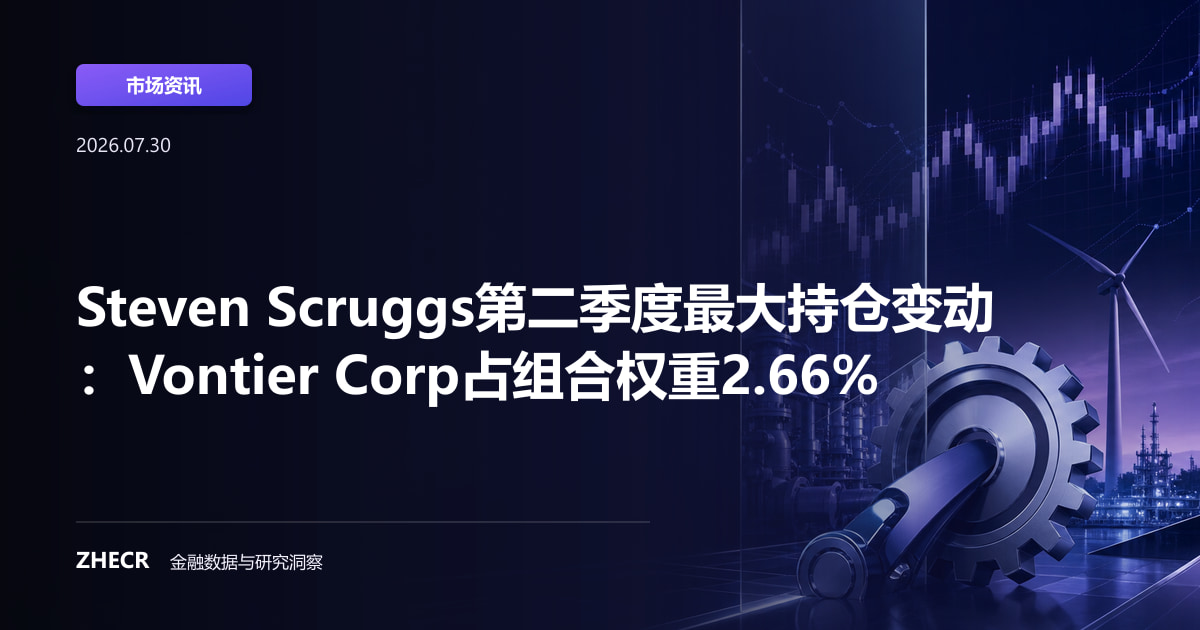 Steven Scruggs第二季度最大持仓变动：Vontier Corp占组合权重2.66%