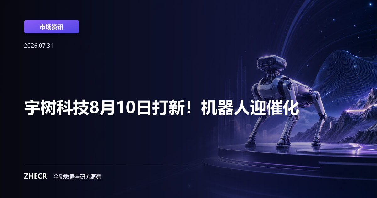 宇树科技8月10日打新！机器人迎催化