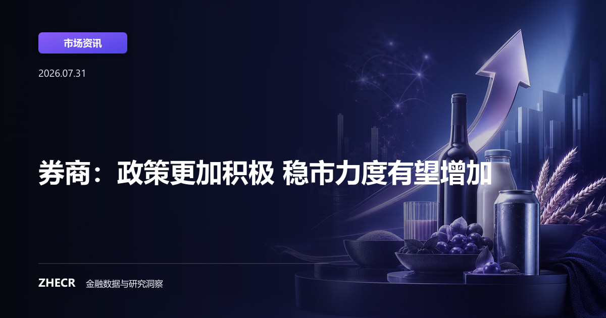 券商：政策更加积极 稳市力度有望增加