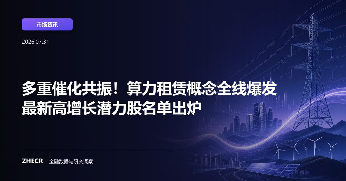 多重催化共振！算力租赁概念全线爆发 最新高增长潜力股名单出炉