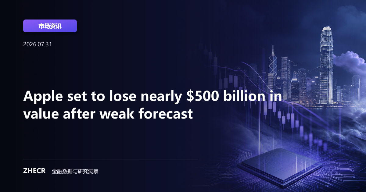 Apple set to lose nearly $500 billion in value after weak forecast