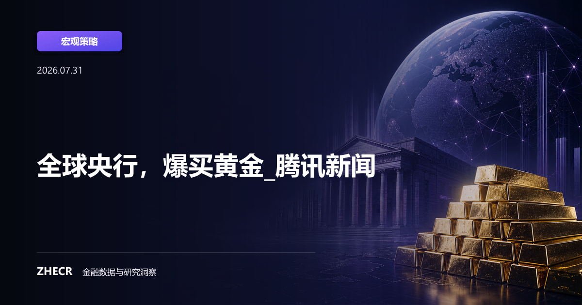 全球央行，爆买黄金_腾讯新闻