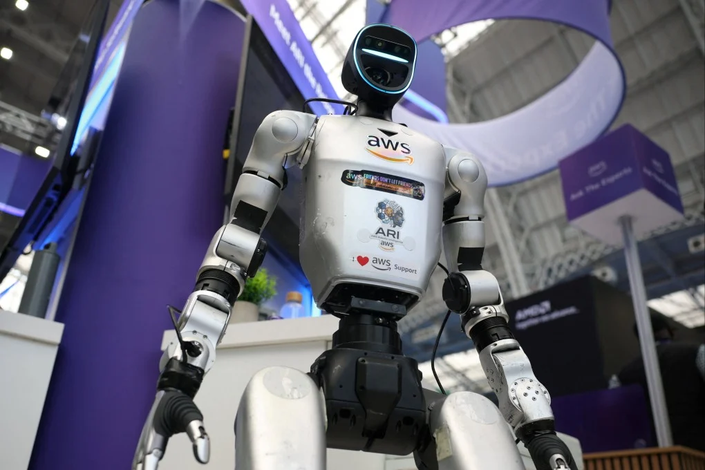 A Unitree G1 humanoid robot is displayed during London Tech Week in London, UK. Photo: Reuters