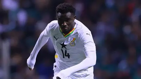 Joseph Opoku in action for Ghana at the 2026 World Cup