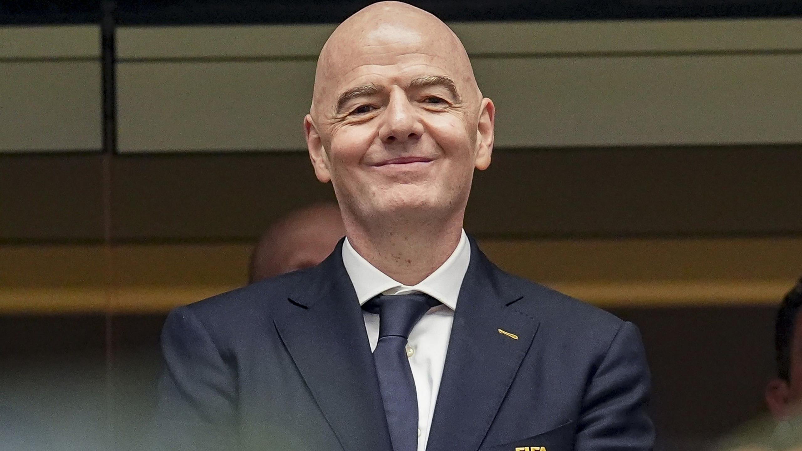 Gianni Infantino watches on during the 2026 World Cup