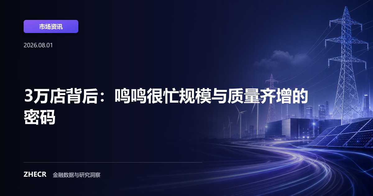 3万店背后：鸣鸣很忙规模与质量齐增的密码