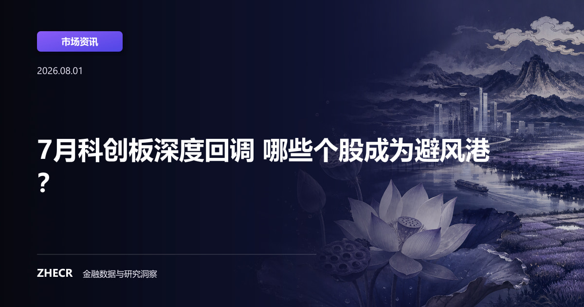 7月科创板深度回调 哪些个股成为避风港？