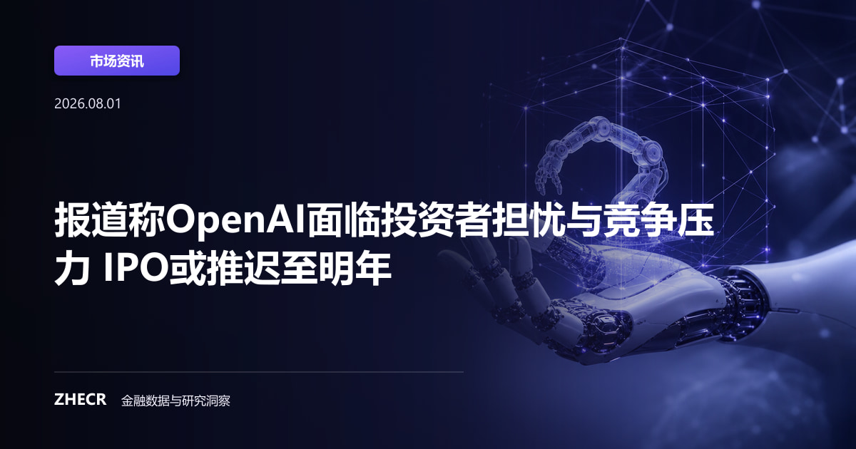报道称OpenAI面临投资者担忧与竞争压力 IPO或推迟至明年