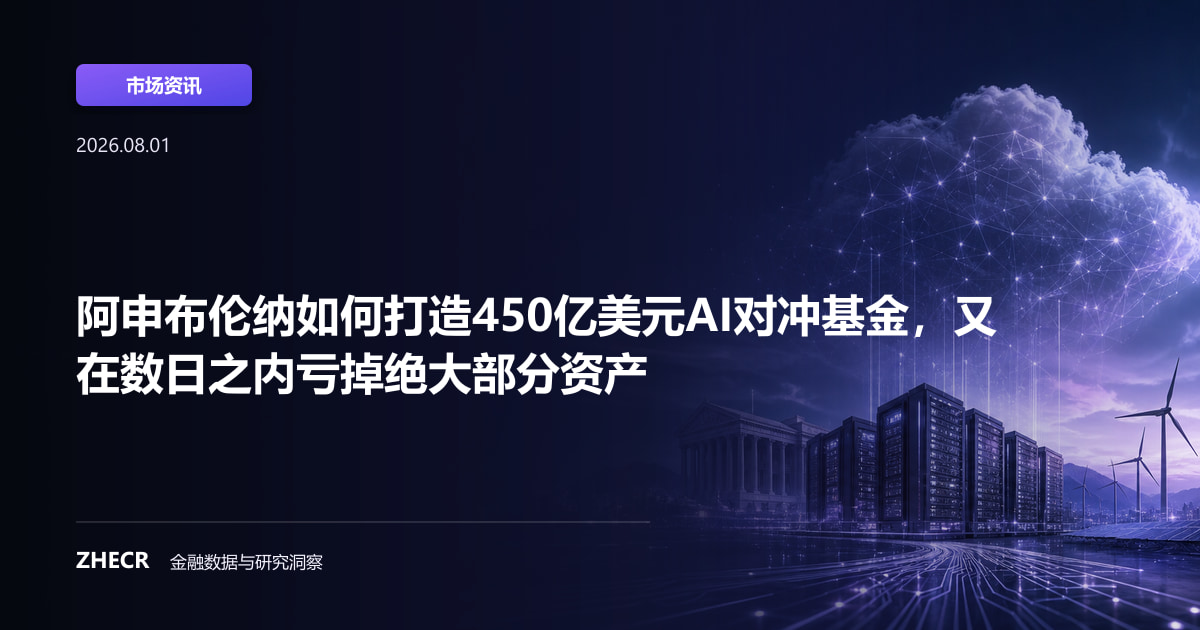 阿申布伦纳如何打造450亿美元AI对冲基金，又在数日之内亏掉绝大部分资产