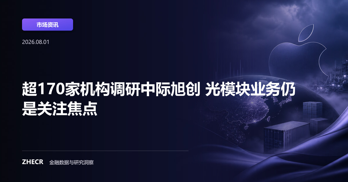 超170家机构调研中际旭创 光模块业务仍是关注焦点