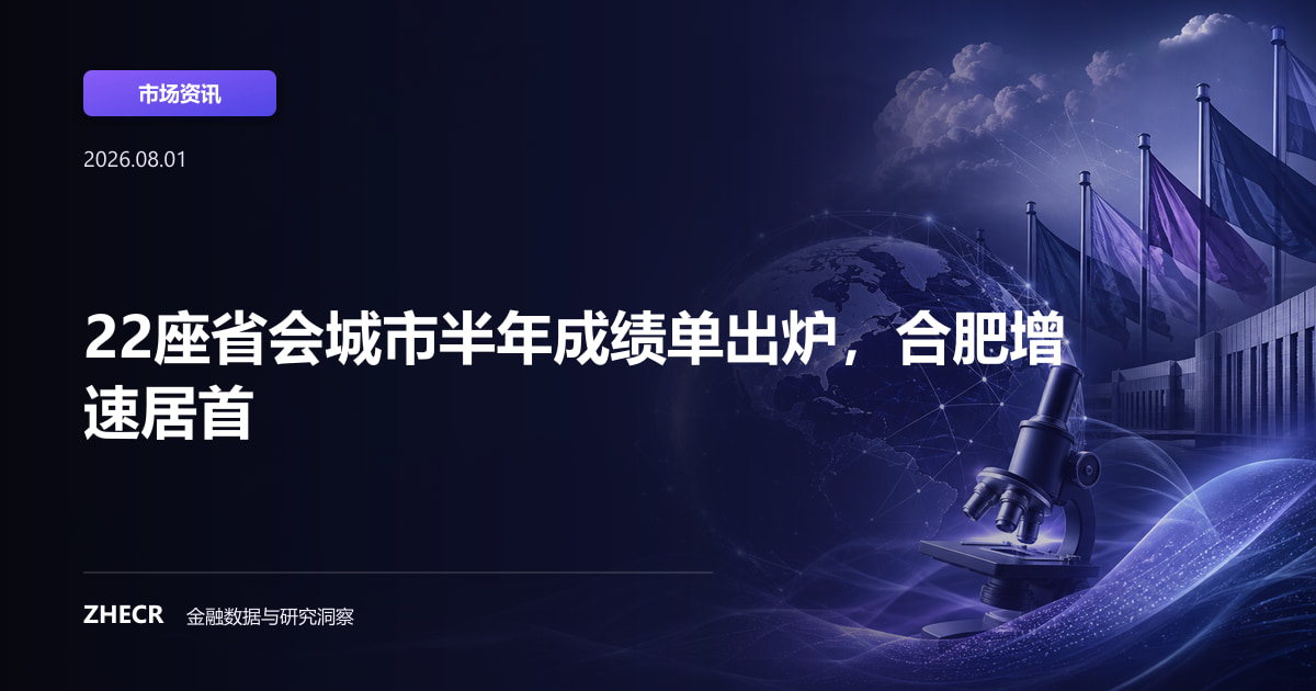 22座省会城市半年成绩单出炉，合肥增速居首