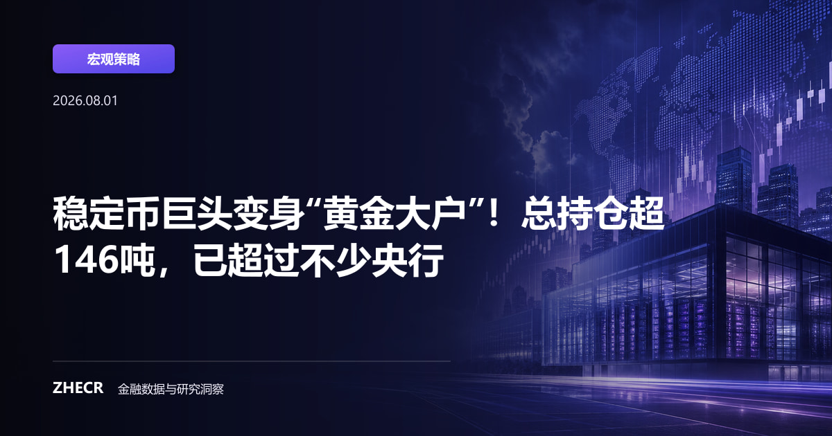 稳定币巨头变身“黄金大户”！总持仓超146吨，已超过不少央行
