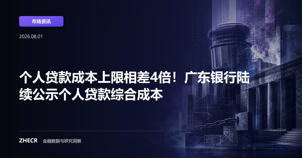 个人贷款成本上限相差4倍！广东银行陆续公示个人贷款综合成本