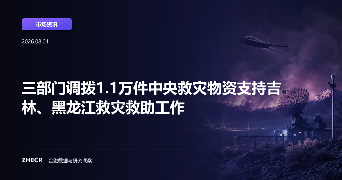 三部门调拨1.1万件中央救灾物资支持吉林、黑龙江救灾救助工作