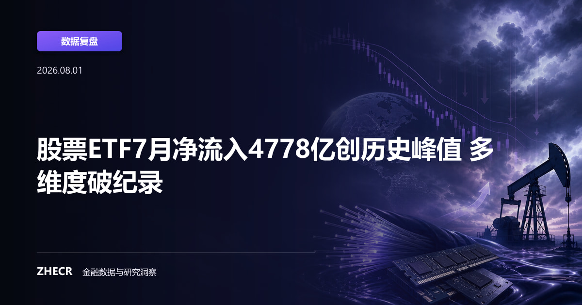 股票ETF7月净流入4778亿创历史峰值 多维度破纪录