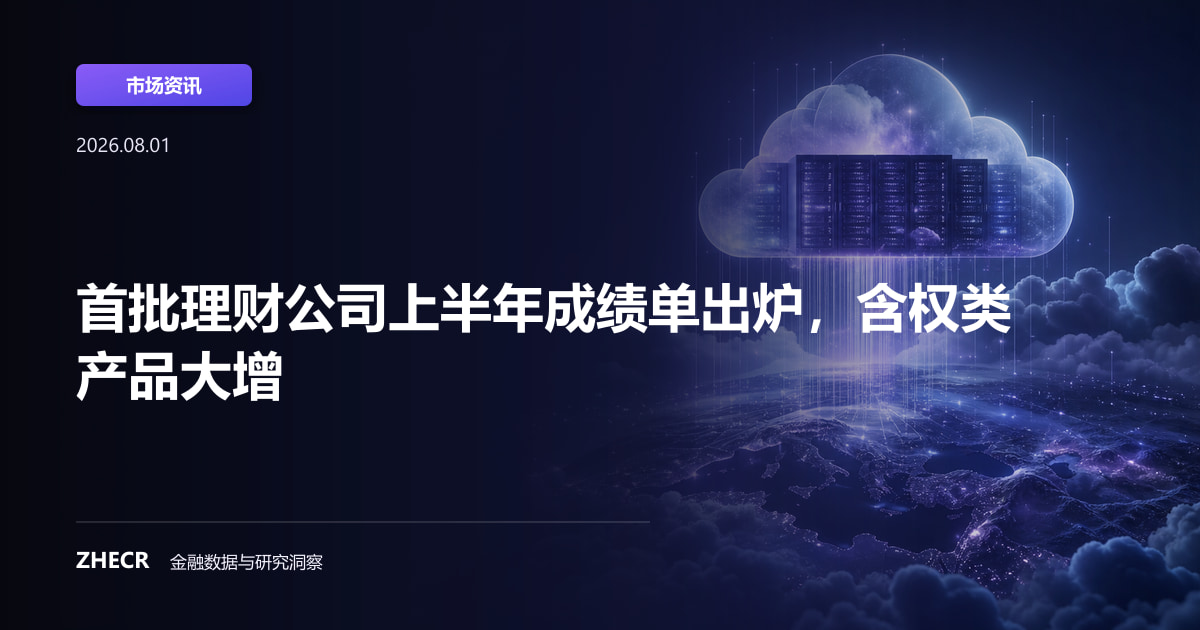 首批理财公司上半年成绩单出炉，含权类产品大增