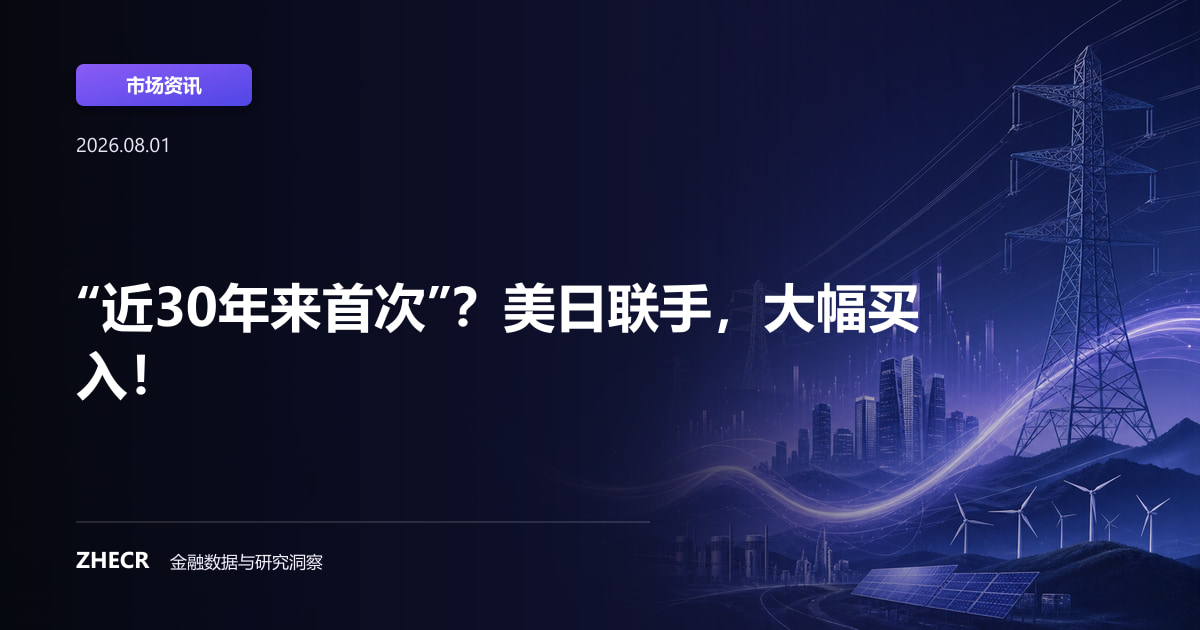 “近30年来首次”？美日联手，大幅买入！