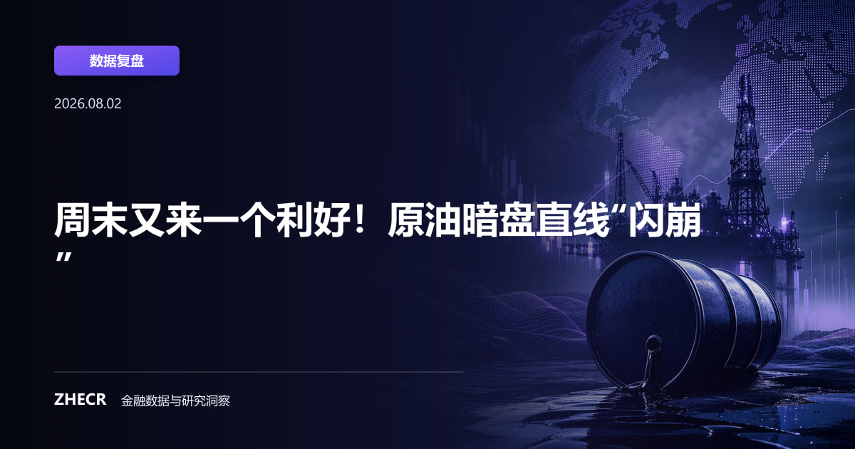 周末又来一个利好！原油暗盘直线“闪崩”