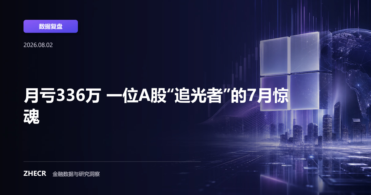 月亏336万 一位A股“追光者”的7月惊魂