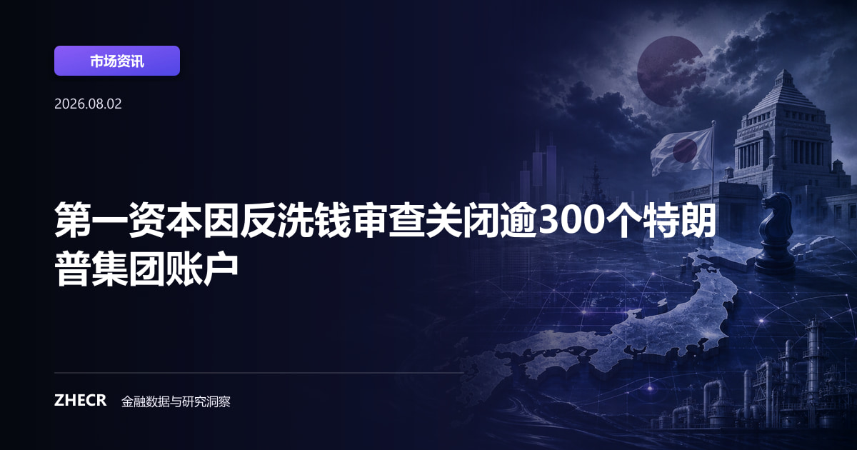 第一资本因反洗钱审查关闭逾300个特朗普集团账户