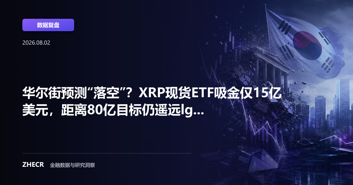 华尔街预测“落空”？XRP现货ETF吸金仅15亿美元，距离80亿目标仍遥远lg...