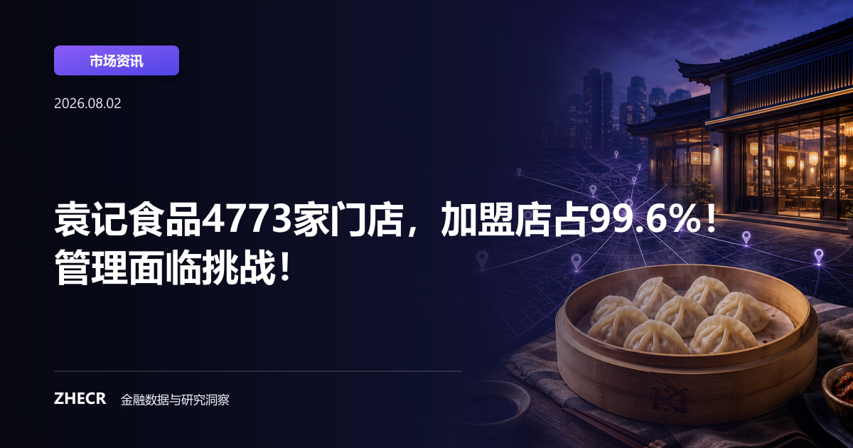 袁记食品4773家门店，加盟店占99.6%！管理面临挑战！