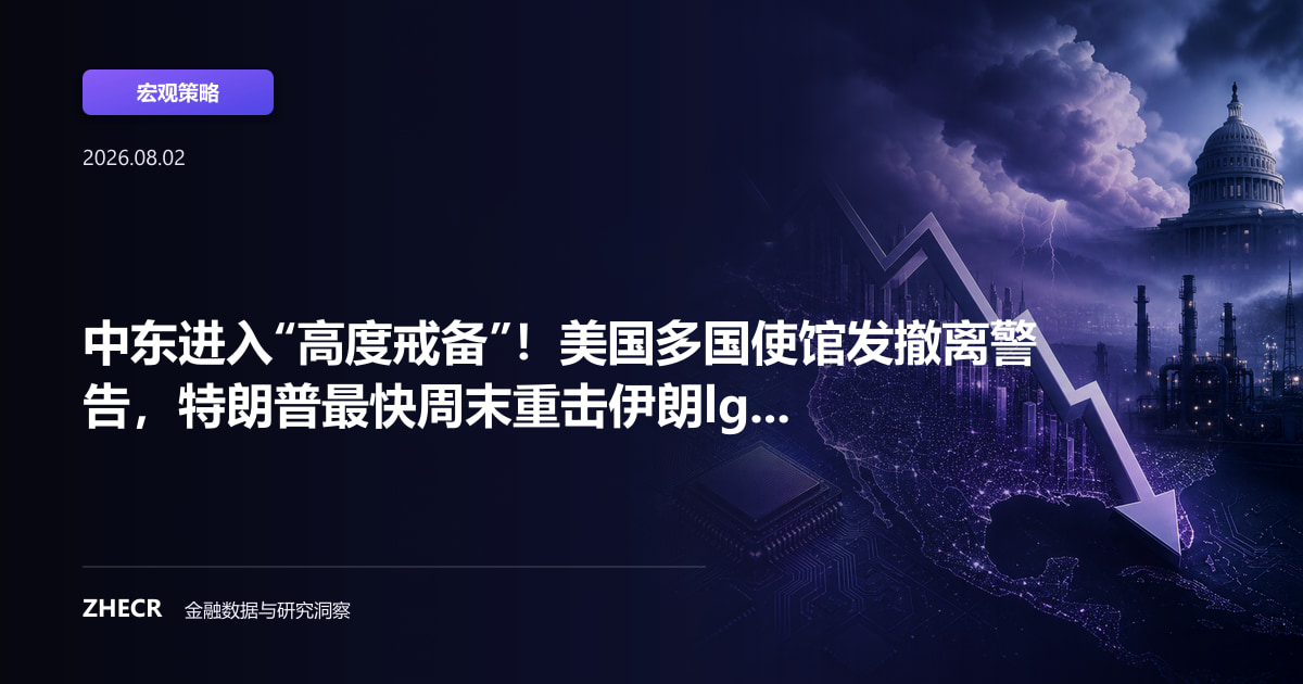中东进入“高度戒备”！美国多国使馆发撤离警告，特朗普最快周末重击伊朗lg...