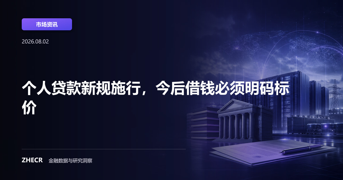 个人贷款新规施行，今后借钱必须明码标价