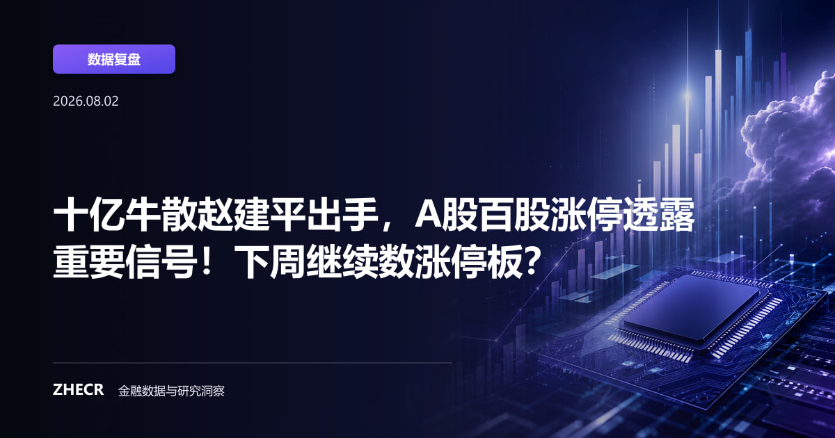 十亿牛散赵建平出手，A股百股涨停透露重要信号！下周继续数涨停板？