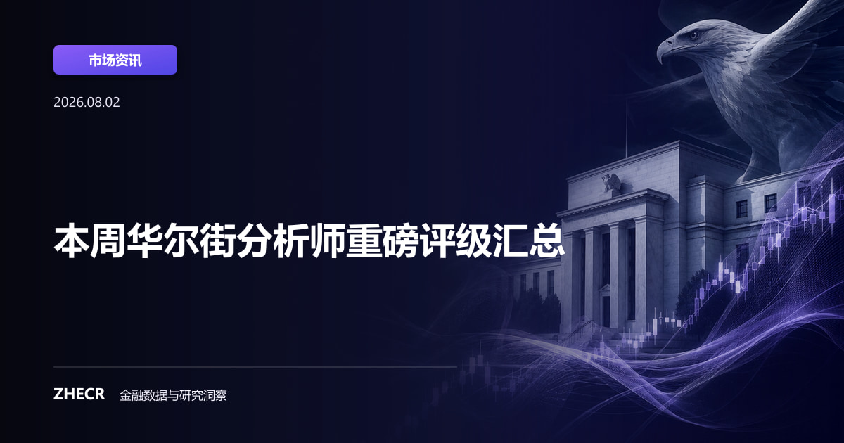 本周华尔街分析师重磅评级汇总