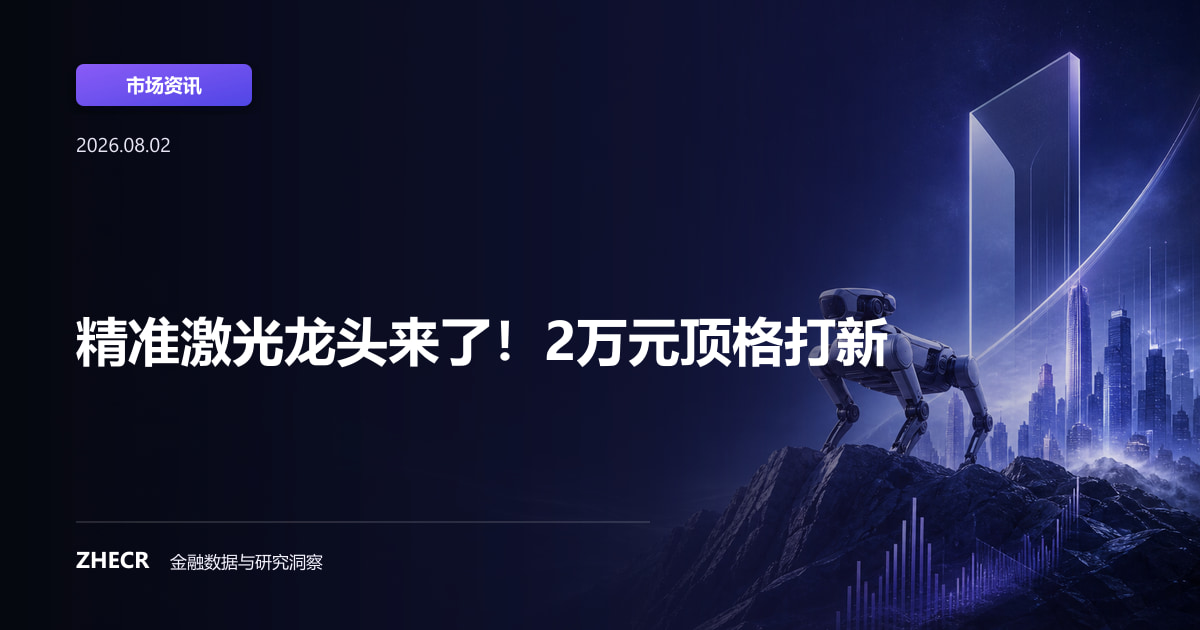 精准激光龙头来了！2万元顶格打新