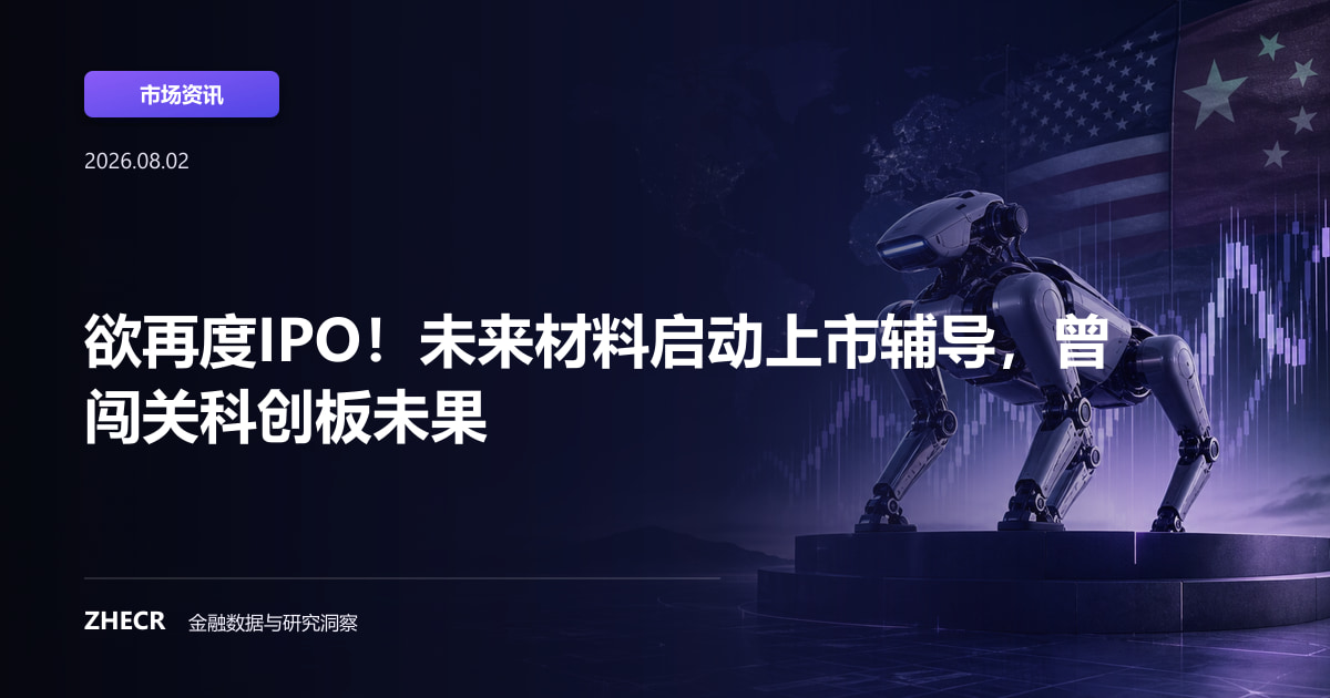 欲再度IPO！未来材料启动上市辅导，曾闯关科创板未果