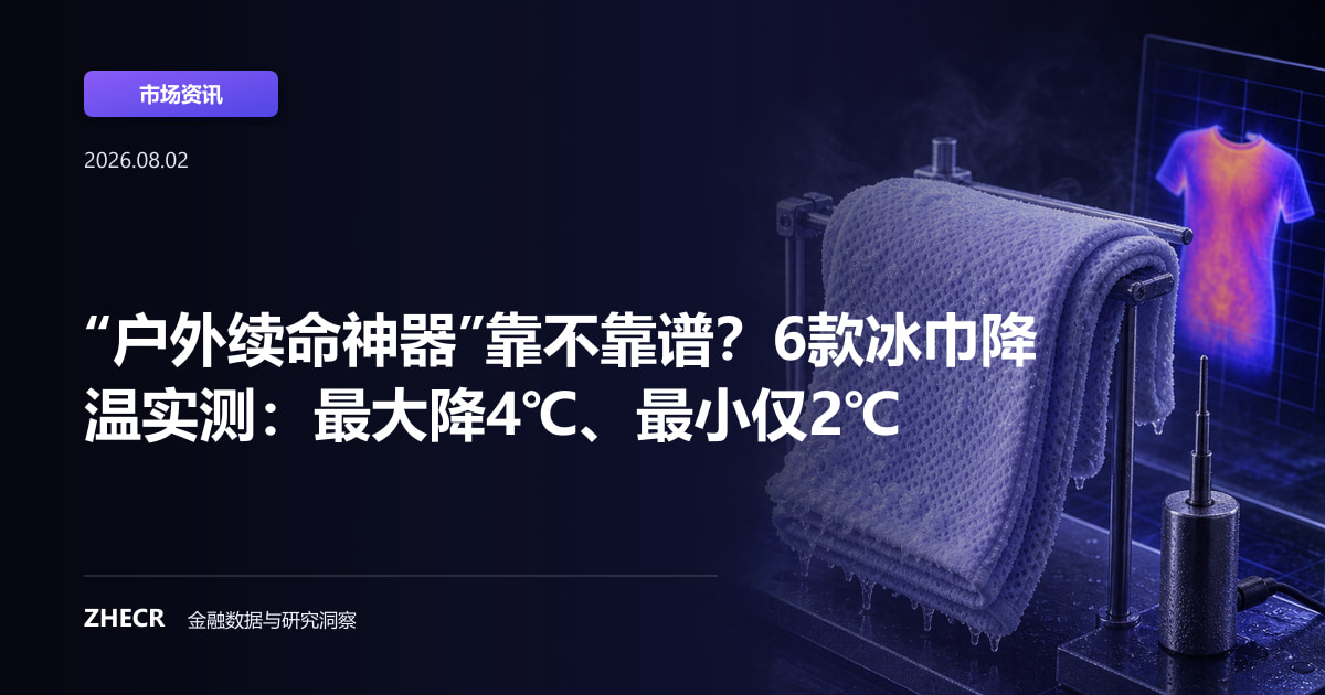 “户外续命神器”靠不靠谱？6款冰巾降温实测：最大降4℃、最小仅2℃