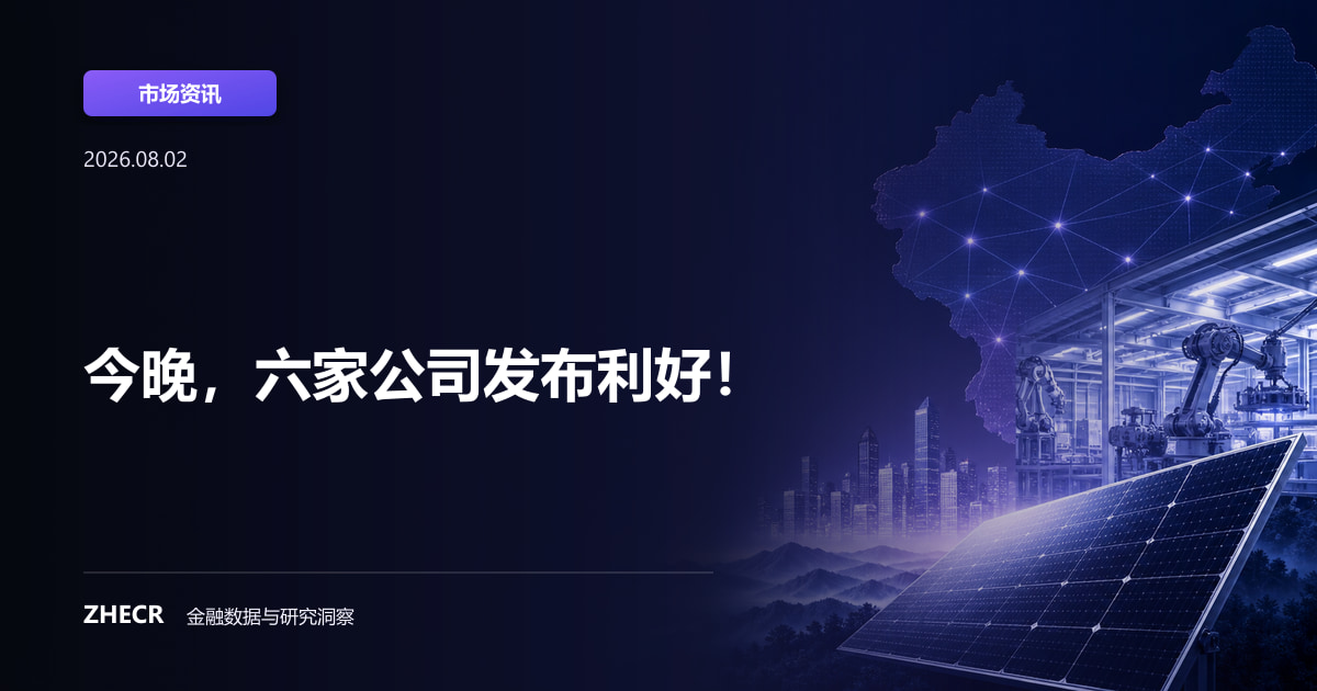 今晚，六家公司发布利好！