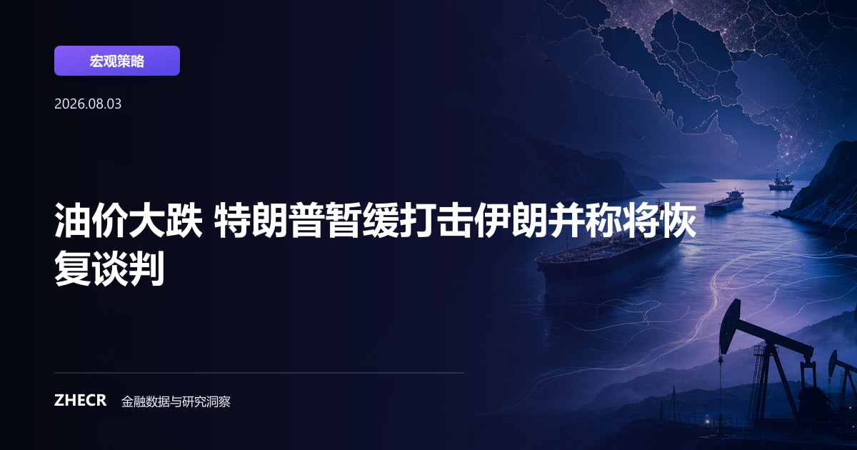 油价大跌 特朗普暂缓打击伊朗并称将恢复谈判