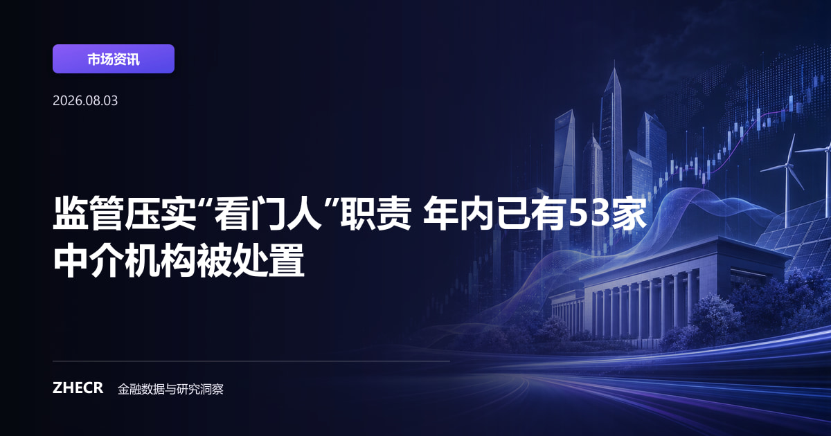 监管压实“看门人”职责 年内已有53家中介机构被处置