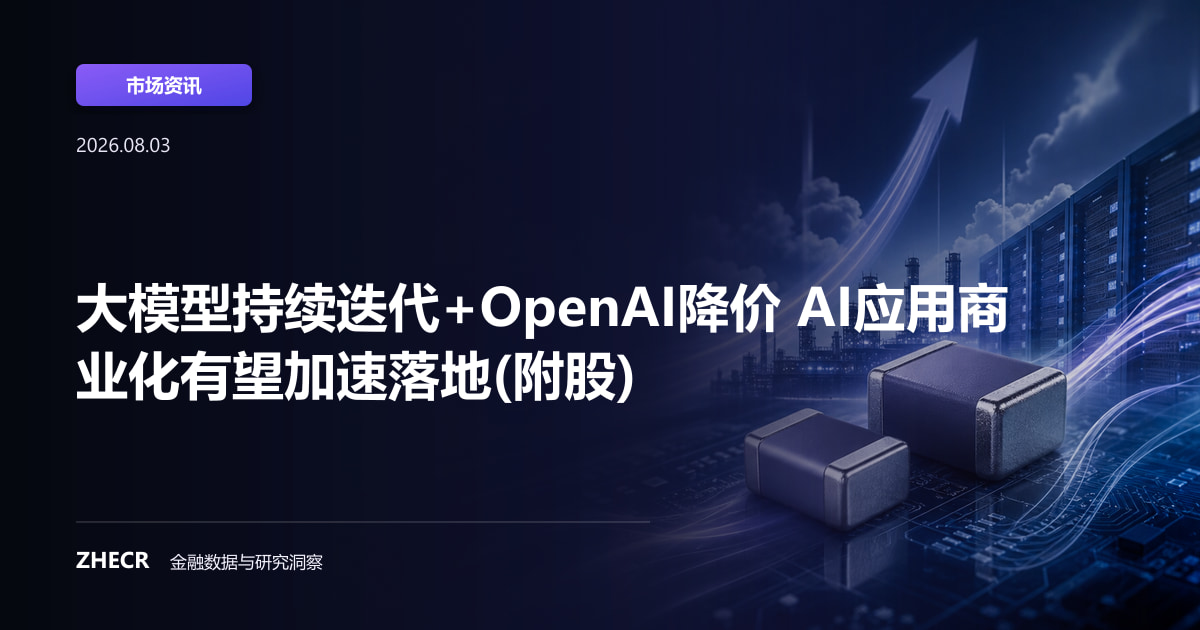 大模型持续迭代+OpenAI降价 AI应用商业化有望加速落地(附股)