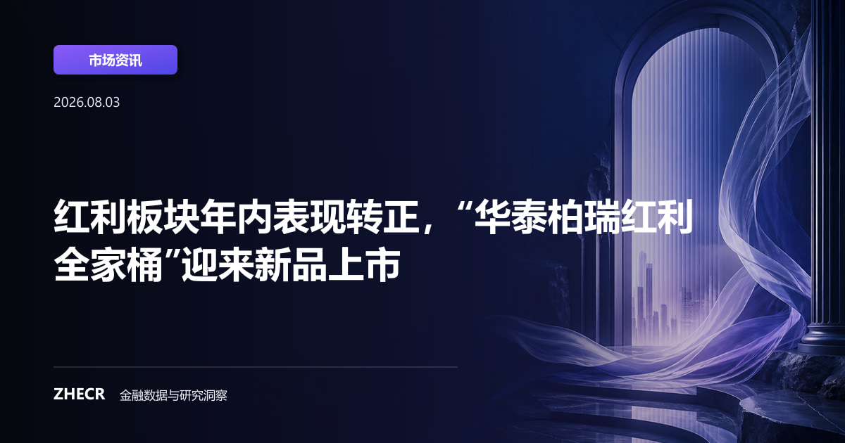 红利板块年内表现转正，“华泰柏瑞红利全家桶”迎来新品上市