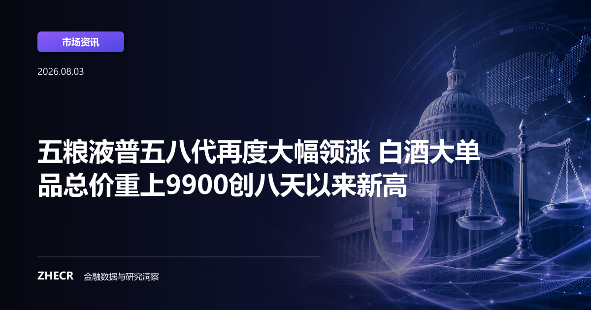五粮液普五八代再度大幅领涨 白酒大单品总价重上9900创八天以来新高
