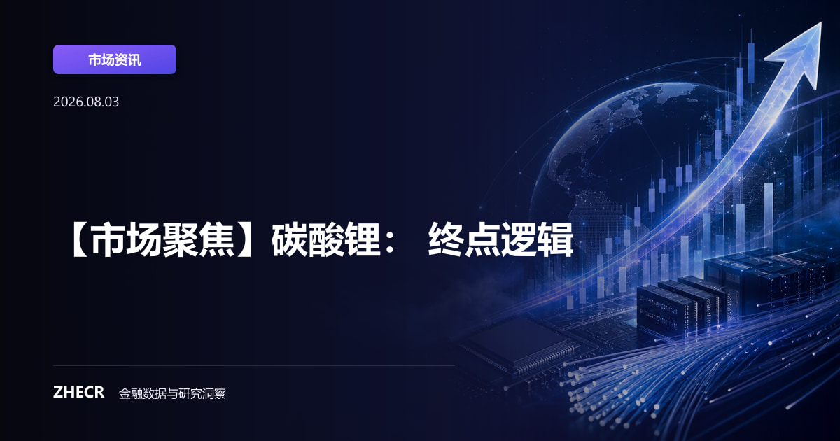 【市场聚焦】碳酸锂： 终点逻辑