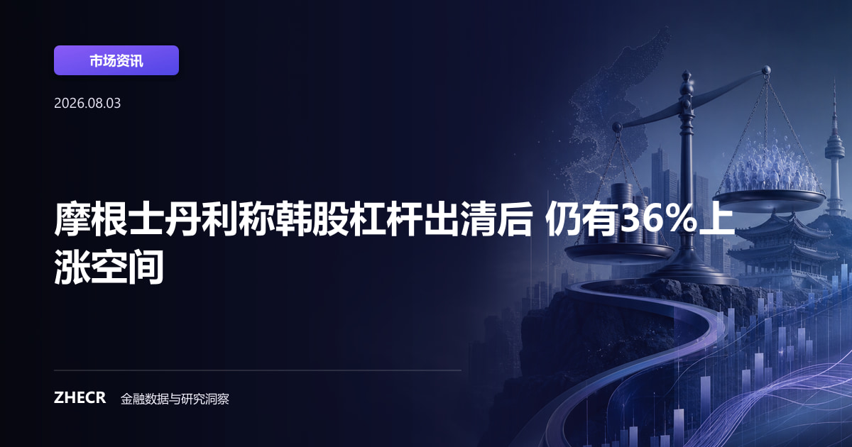 摩根士丹利称韩股杠杆出清后 仍有36%上涨空间