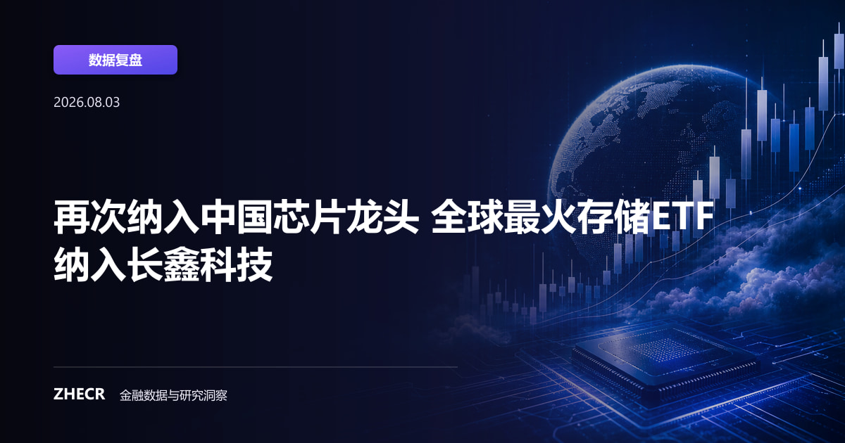 再次纳入中国芯片龙头 全球最火存储ETF纳入长鑫科技