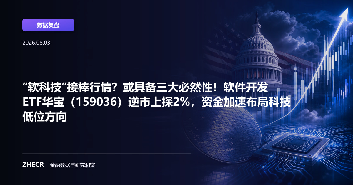 “软科技”接棒行情？或具备三大必然性！软件开发ETF华宝（159036）逆市上探2%，资金加速布局科技低位方向