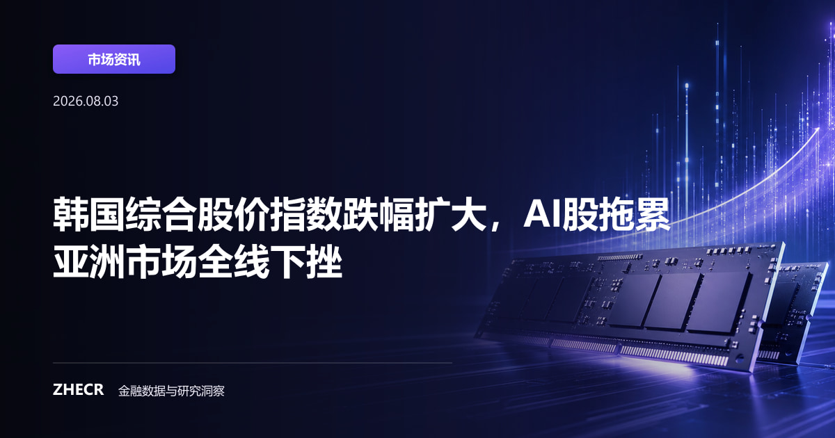 韩国综合股价指数跌幅扩大，AI股拖累亚洲市场全线下挫