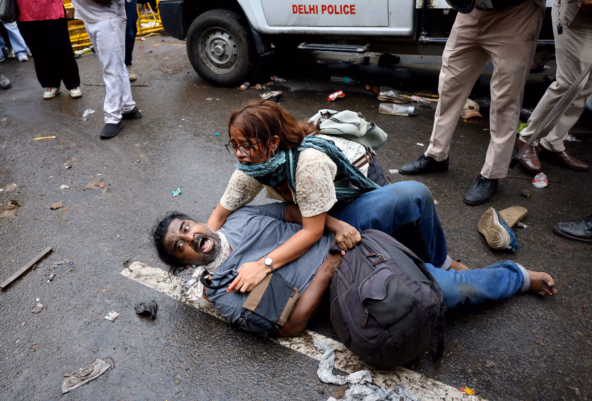FILE PHOTO: India's Cockroach Janta Party march on parliament in New Delhi