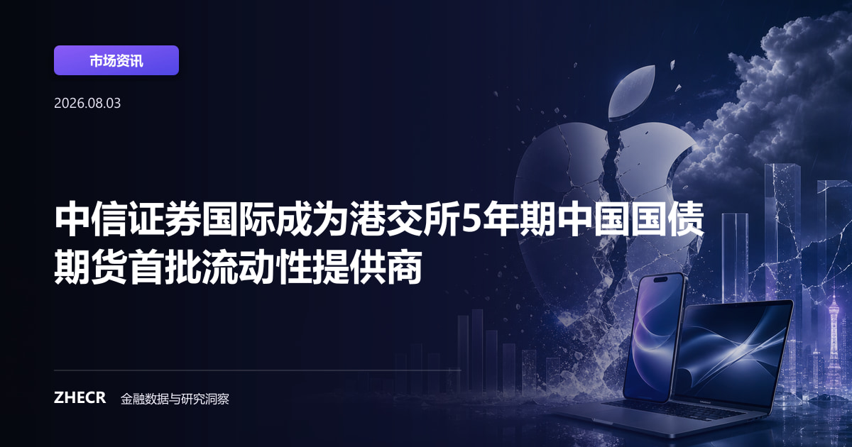 中信证券国际成为港交所5年期中国国债期货首批流动性提供商