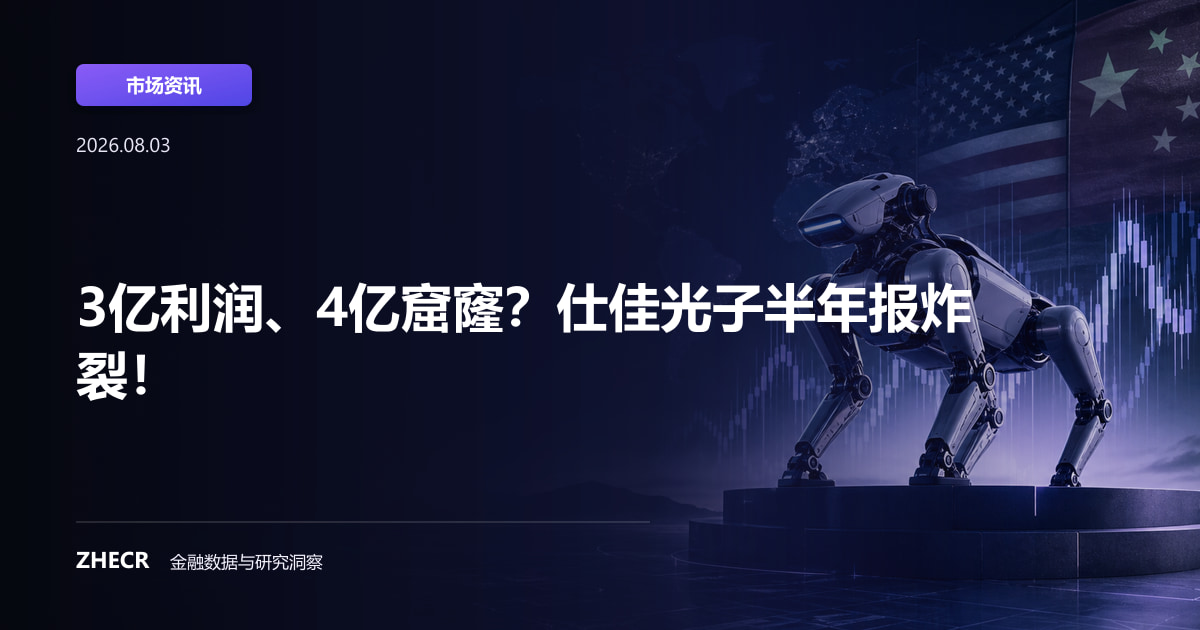 3亿利润、4亿窟窿？仕佳光子半年报炸裂！