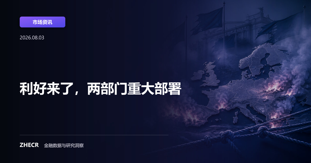 利好来了，两部门重大部署